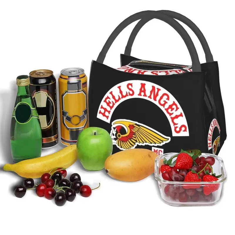 Hells Angels Lume Logo-ul Resuable Cutie de Prânz pentru Femei Termică a Răcitorului de Alimentare Izolate masa de Prânz Sac de Spital Birou Pinic Container . ' - ' . 5