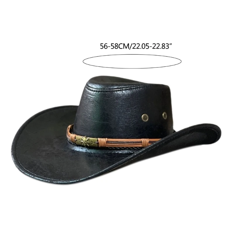 MXMB Pălărie de Cowboy pentru Domn Pălărie cu Sculptură Farmec Cadou pentru Camping Alpinism Iubitorii . ' - ' . 5