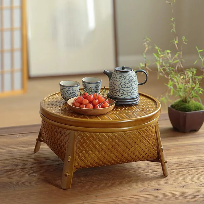 Manual De Bambus Ceai De Stocare Tavă Coș Pentru Chinezi Kongfu Set Home Deco Zen Coș Organizator Stil Chinezesc . ' - ' . 5