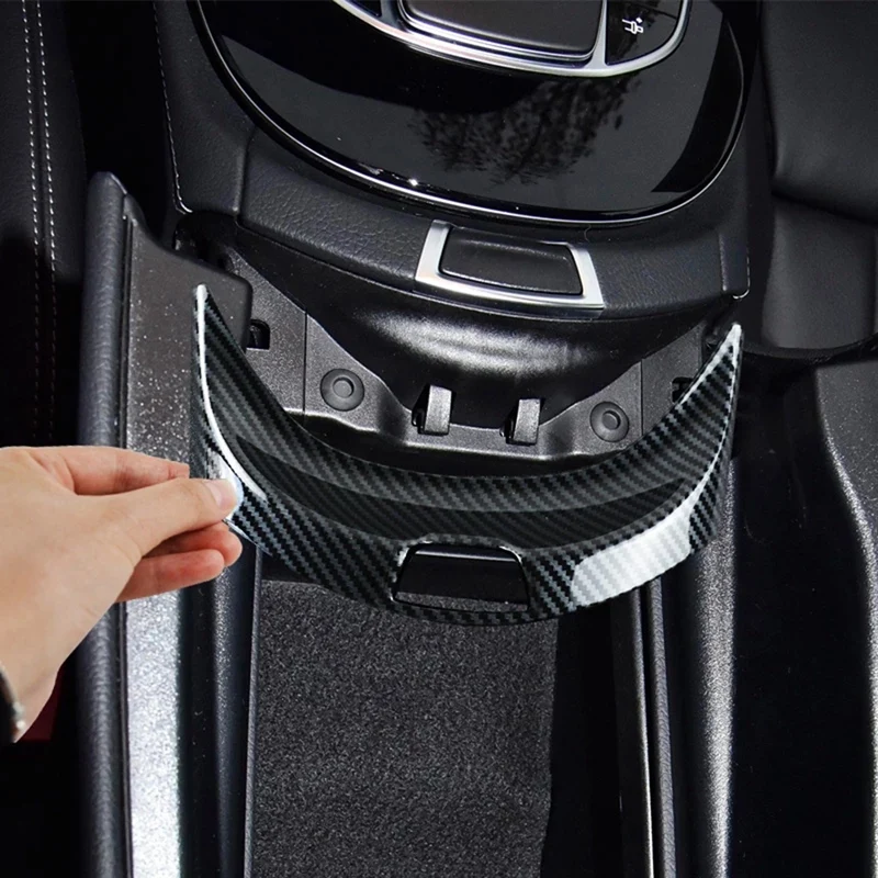 Masina Consola centrala Cotiera Cutie Trim Butoane de Comutare Panou Acoperire pentru Mercedes-Benz E-Class W213 2017-2021 Fibra de Carbon . ' - ' . 5