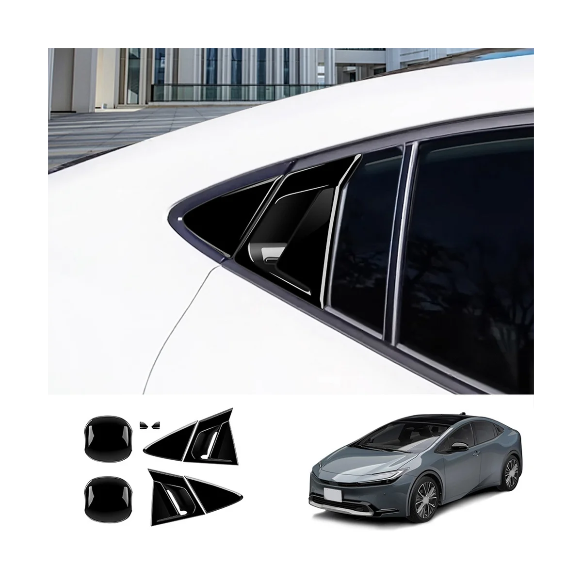 Masina Negru Lucios pentru Prius 60 De Serie 2020-2023 Masina Mâner Exterior Portieră Mâner Capac Castron Trim Autocolant . ' - ' . 5