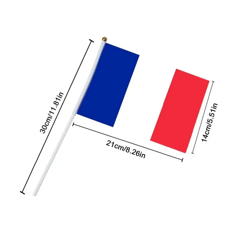 Mini-Pavilion francez 10buc franceză Mici Mini Mână Steaguri 5.5 X 8.3 inch Franța Flag Mini Stick Mici Steaguri Pentru Activitatea Parada . ' - ' . 5