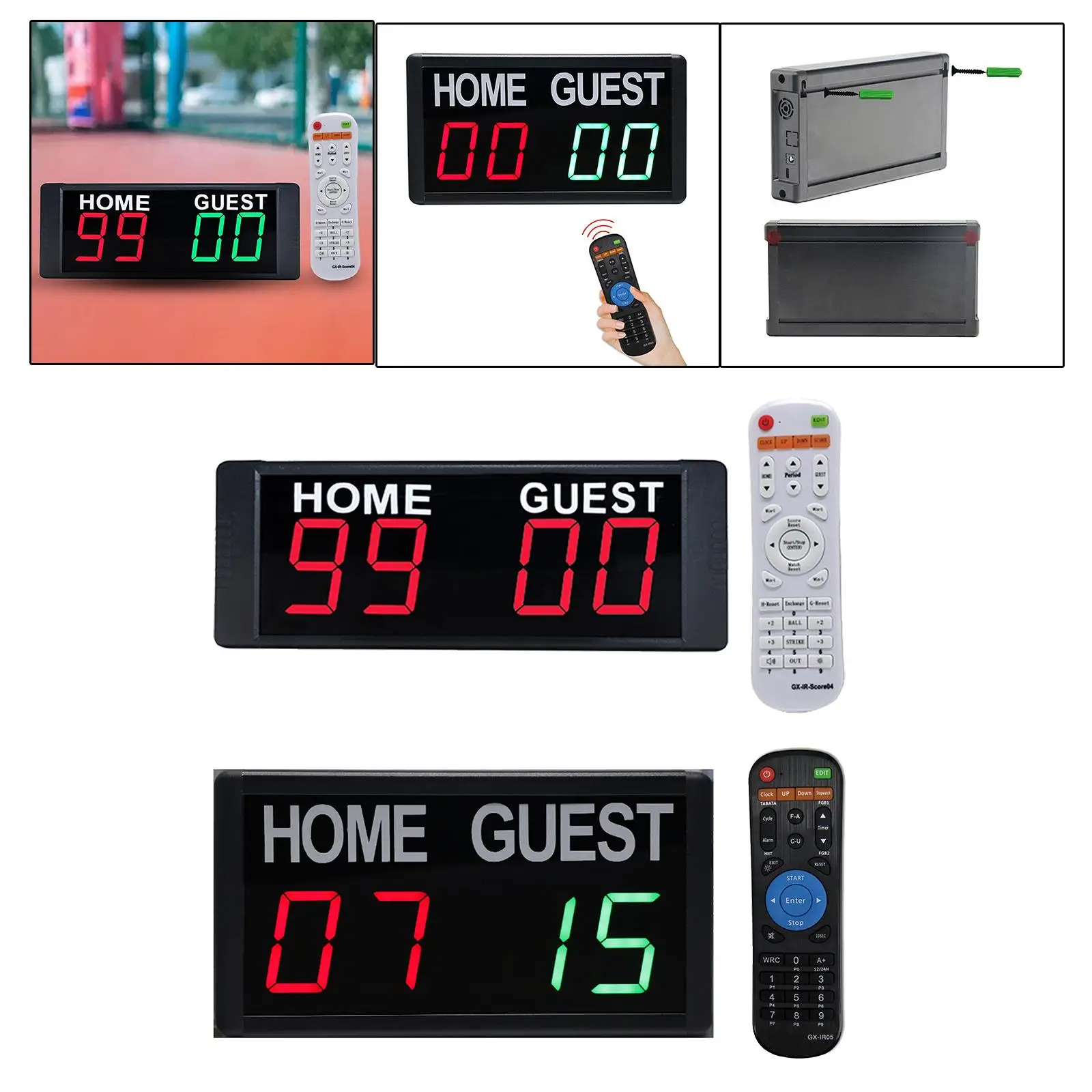 Montat pe perete Electronic Digital Scoreboard Timer Portarul Scor pentru Badminton Volei . ' - ' . 5