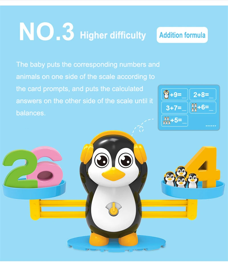 Montessori Jucării Maimuță Scară de Echilibru Joc Matematica se Răcească pentru Copii Copii de Învățare de Numărare Numărul de Dezvoltare pentru Copii Jucarii Educative . ' - ' . 5