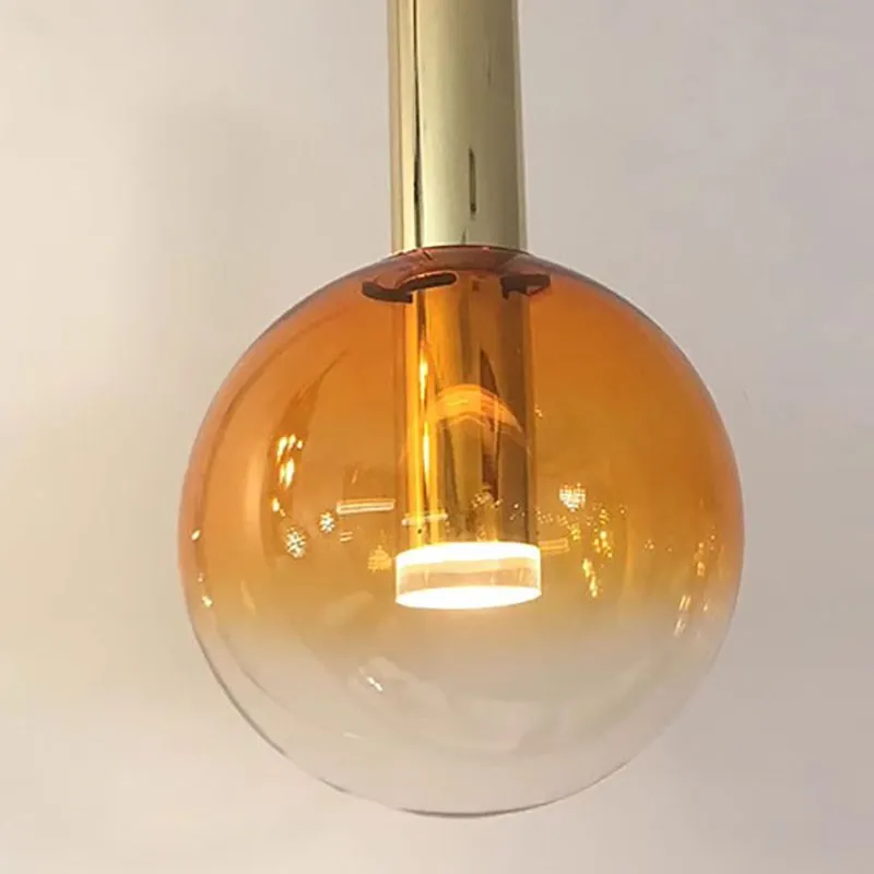 Nordic Balonul de Sticlă Pandantiv Lumina LED-uri de Culoare Translucid Lampă Pentru Camera de zi Sala de Mese Bar Dormitor Noptieră Decorative corpuri de Iluminat . ' - ' . 5