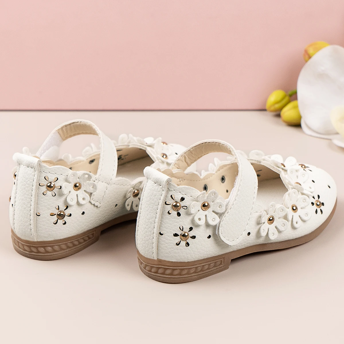 Pantofi de printesa pantofi de piele pentru copii pantofi de primăvară și de toamnă pantofi gol moale jos copilul flori unice de pantofi . ' - ' . 5