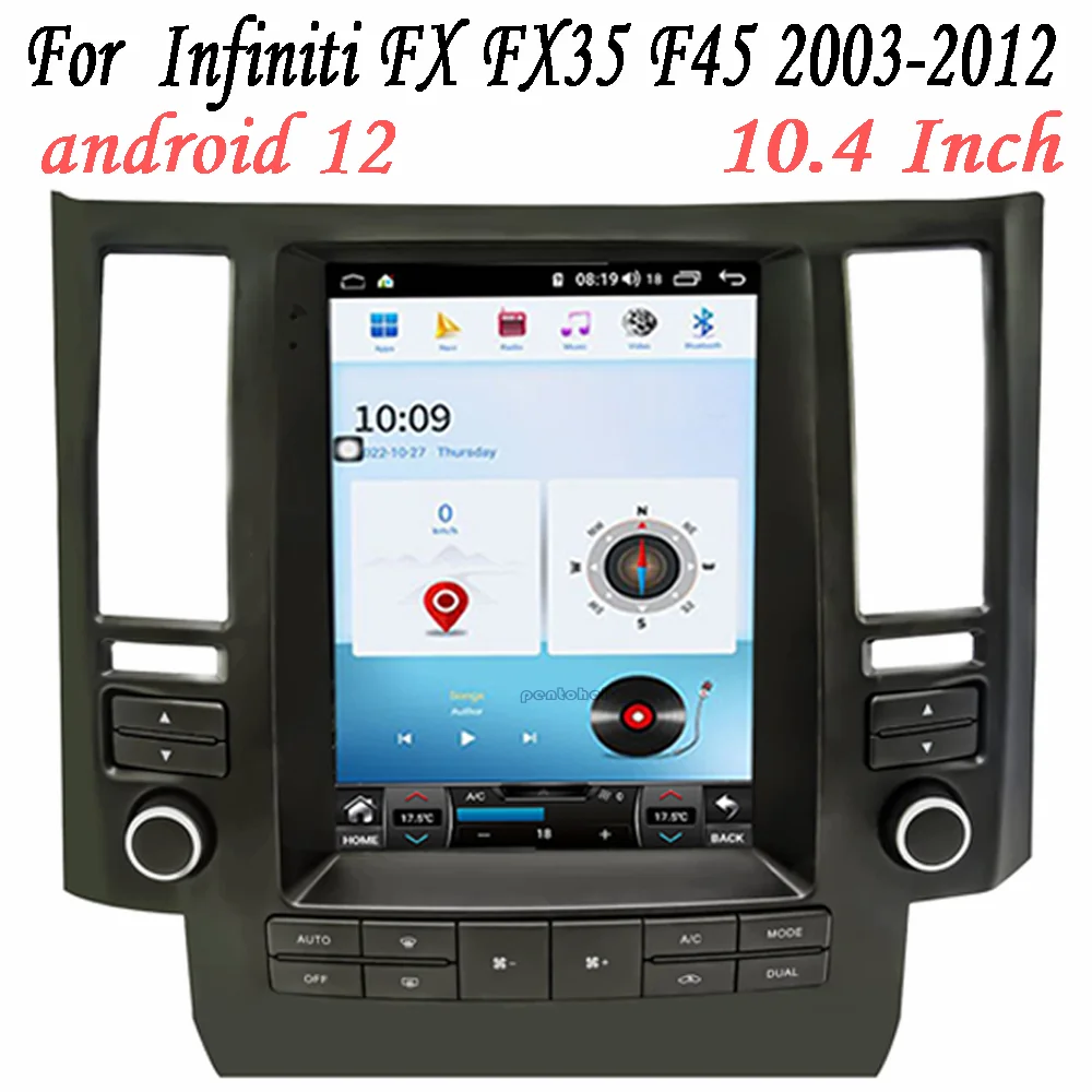 Pentohoi Radio Auto Infiniti FX FX35 F45 2003-2012 Auto Inteligent Sistem Auto Multimedia Android Auto Carplay Ecran Părți . ' - ' . 5