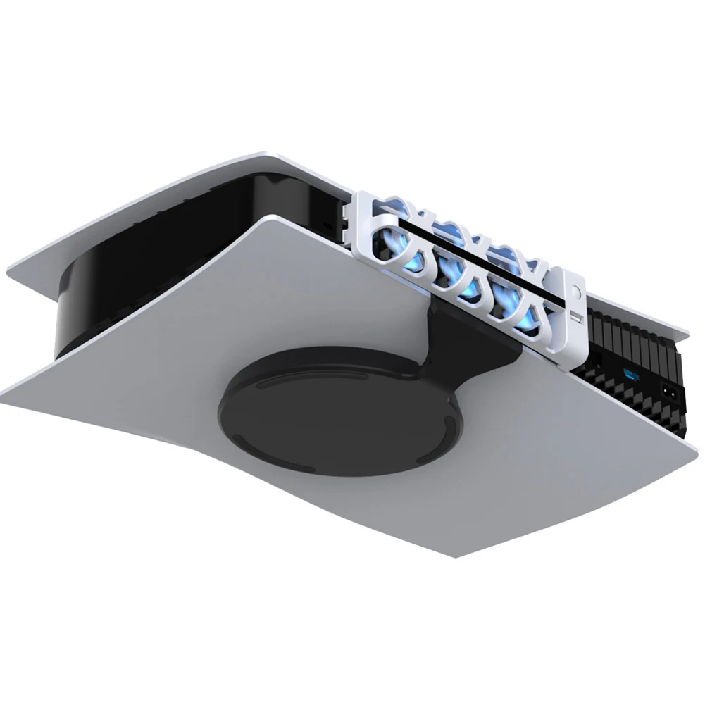 Pentru PS5 Consola de Ventilatoare de Răcire Radiator Disc/Digital Editions Modernizate Cooler Ventilator cu LED Albastru Lumina Hub-uri USB pentru Sony PS5 Consol . ' - ' . 5