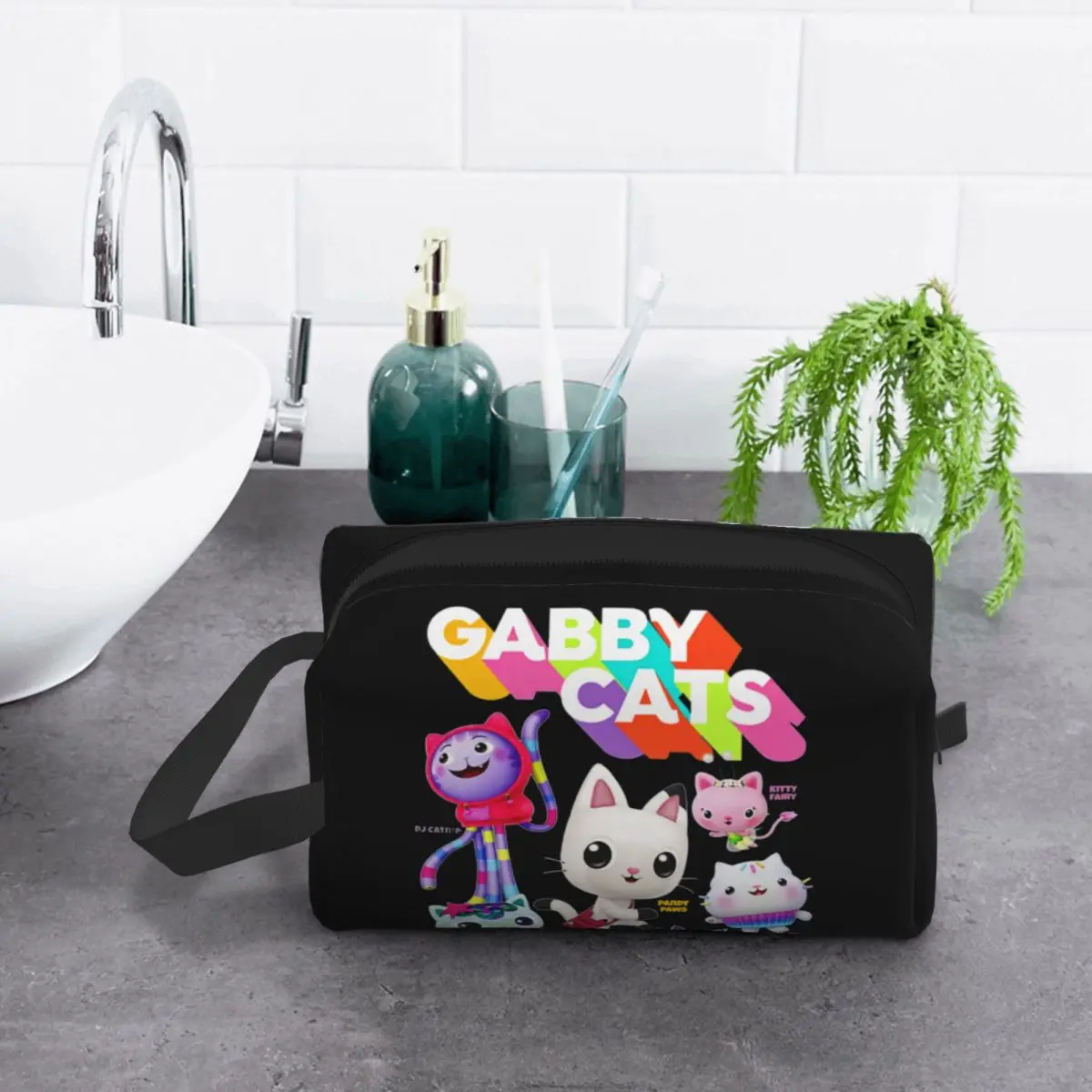 Personalizat Gabbys casă de Păpuși, articole de Toaletă Geanta pentru Femei Sirena Gabby Pisica Machiaj Cosmetice Organizator Doamna Frumusete de Stocare Dopp Kit Caz . ' - ' . 5