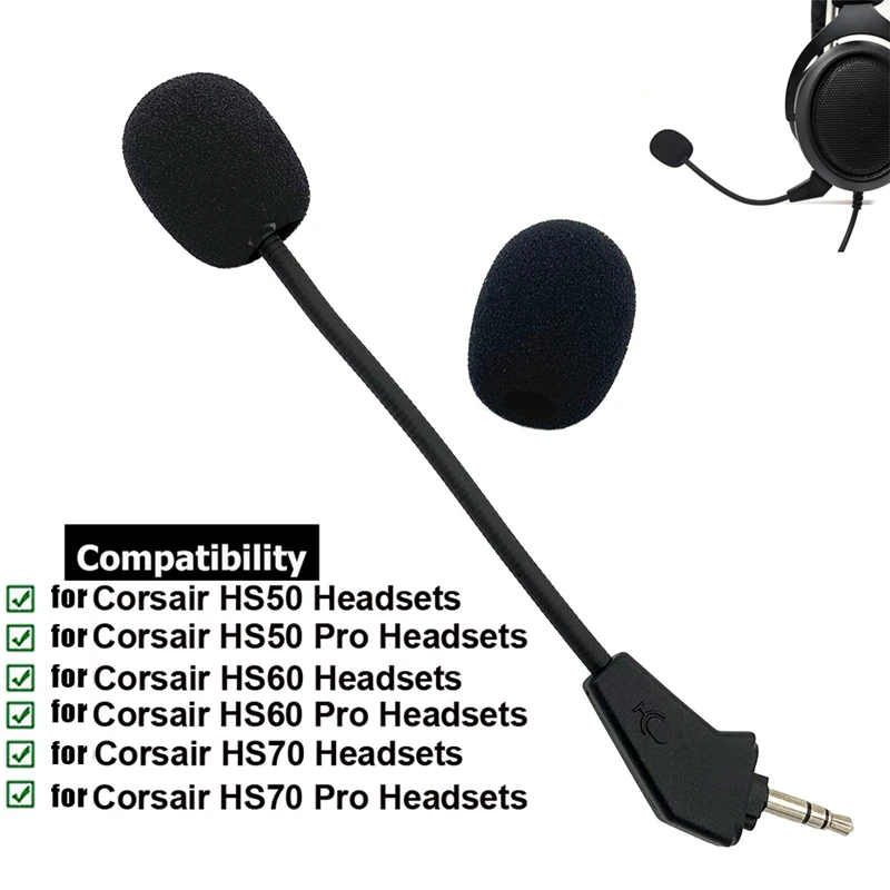 Placat cu aur de Înlocuire Aux de 3,5 Mm Joc microfon Microfon Boom Spuma Pentru Corsair HS50 HS60 HS70 Pro Gaming Căști . ' - ' . 5