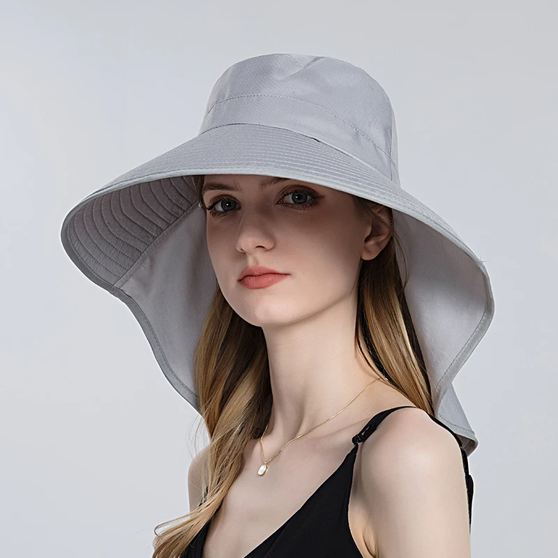 Plaja Vizorul Coada de cal, Cap de Vară Pălărie de Soare pentru Femei Gât în aer liber Protecție UV Ciclism de Pescuit Pescar Pălărie Mare Cozoroc Pălărie Găleată . ' - ' . 5