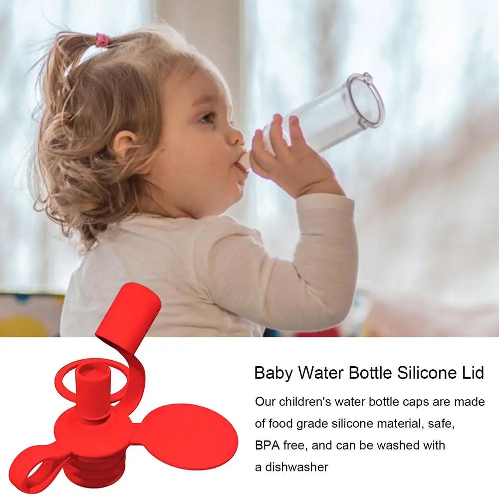 Portabil Sticla pentru Apa Capac Silicon Sticle de Sus Cioc Adaptor de Înlocuire pentru Copii Pentru Copii mici, Copii și Adulți . ' - ' . 5