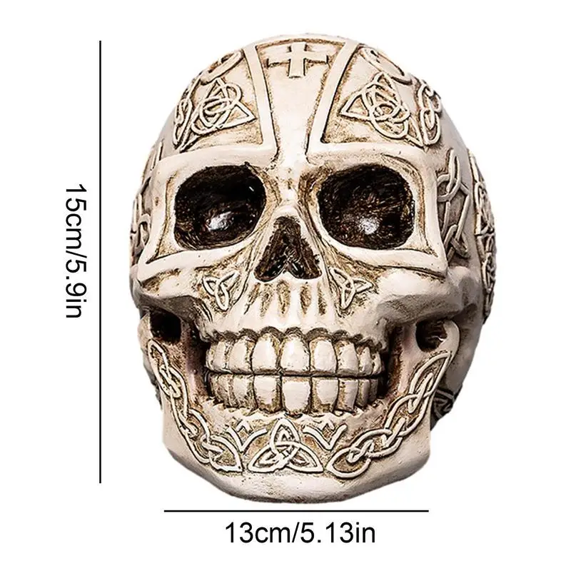 Rășină Craniu Decor Textura Fină Și Decor De Halloween Realist Schelet Ornament Anti Decolorare Pirat Craniu Decor Rece Rasina De Artizanat . ' - ' . 5