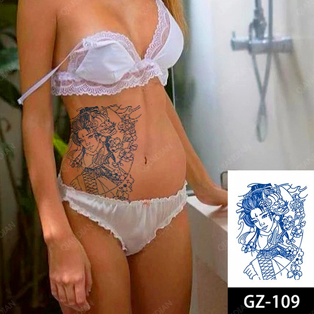 Semi-Permanent Suc Impermeabil Tatuaj Temporar Fals Autocolant De 15 Zile Fluture Floare De Pădure Femei Fata De Bratul De Lungă Durată Tatoo . ' - ' . 5