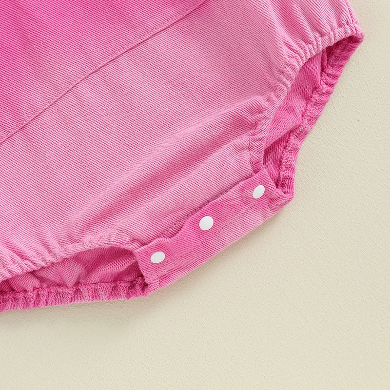 Toamna Copilul Nou-Născut Fată Salopetă Haine De Culoare Gradient/Floral Print Long Sleeve Button Pocket Denim Bluza Salopeta . ' - ' . 5