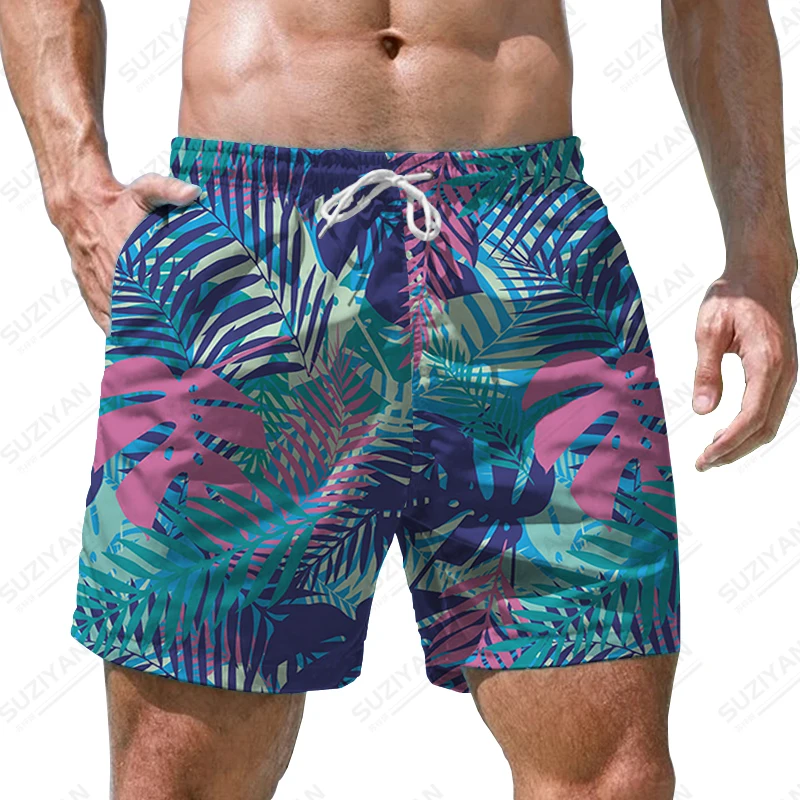 Vara barbati beach copac de nucă de cocos 3d imprimate pantaloni scurți Hawaiian casual plaja pantaloni pentru bărbați de mari dimensiuni uscare rapidă pantaloni scurți . ' - ' . 5