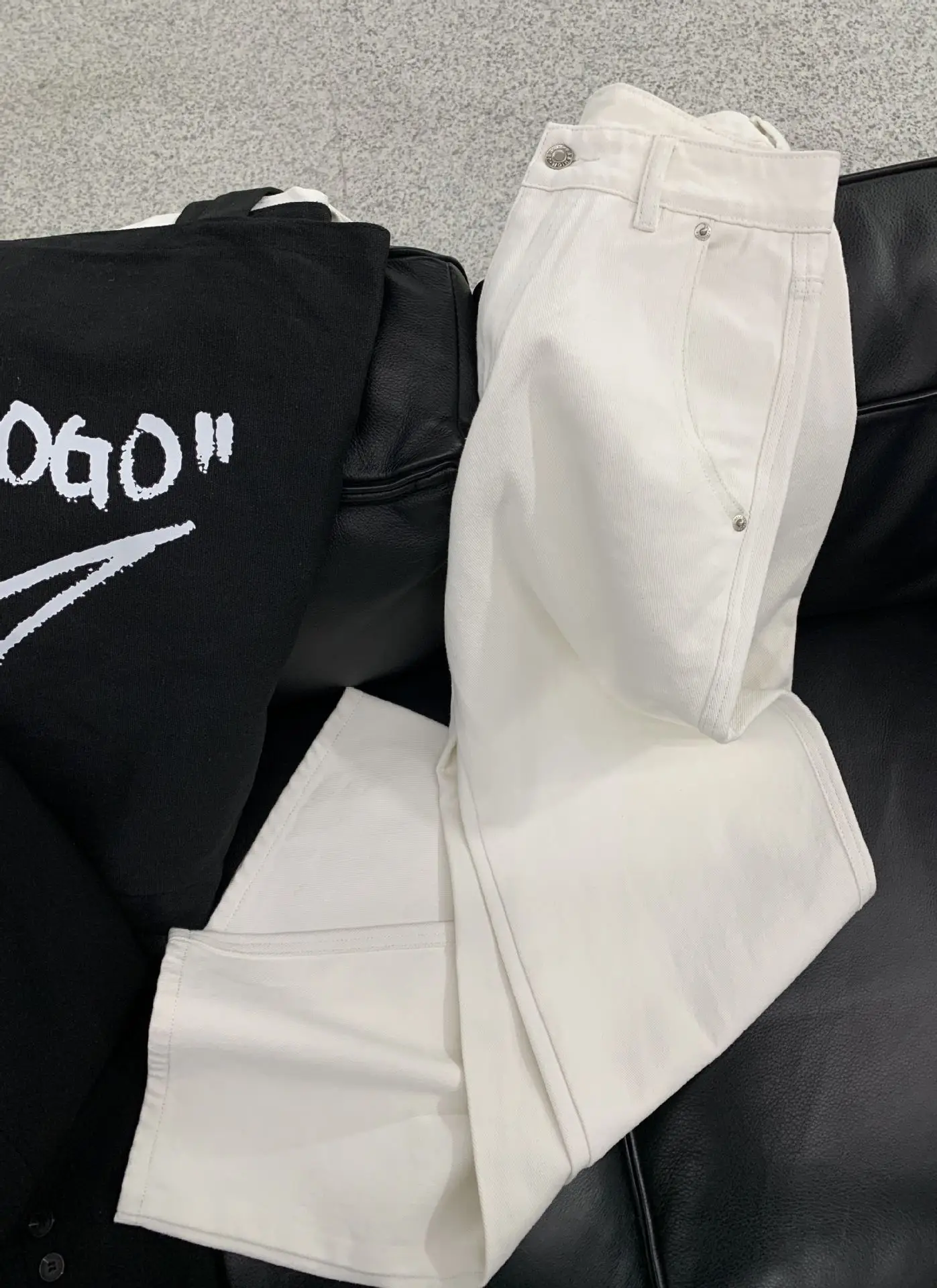 ZHISILAO Nou Alb Cargo Blugi pentru Femei Casual Largi Vrac High Street Full Lungime Pantaloni din Denim Streetwear 2023 . ' - ' . 5