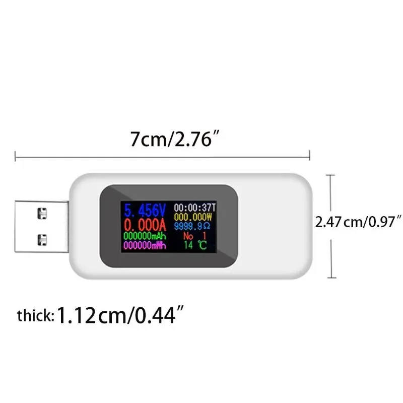 & Curent Tester Tester USB Voltmetru Contor Contor de Curent Multimetru . ' - ' . 5