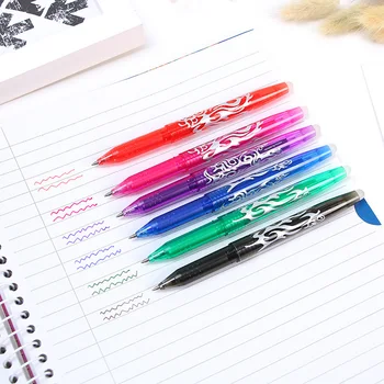 0,5 mm Erasable Pen Colorat Desen Instrumente de Scris de Student Papetărie de Birou Negru/Rosu/ Albastru/Verde/Roz/Portocaliu/Violet Pix cu Gel