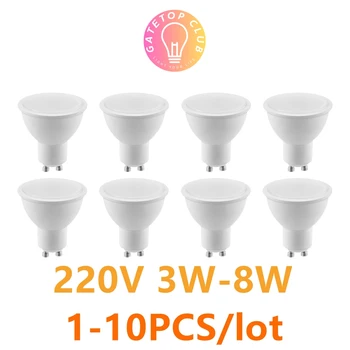 1-10BUC Super-Luminos GU10 3W 5W 6W 7W 8W LED Bulb Lampa 220-240V reflectoarelor Cald, Alb Rece, Alb Natural, lumina led lumina pentru Acasă