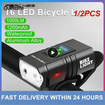 1/2 BUC Biciclete Lumina LED 1000Lumen Față de Lumină Biciclete MTB Bicicleta Far Reîncărcabilă Lampă Lanterna Bicicleta Ciclism