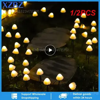 1/2 BUC LED-uri Solare Șir de Lumini Zână Gazon Peisaj Ciuperci Lampa de Crăciun în aer liber Patio cu Grădină Ghirlanda Strada Decor