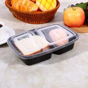 10 Buc De Plastic Reutilizabile Cutie Bento De Stocare De Masă Prep Alimente Masa De Prânz Caseta 3 Compartiment Reutilizabile Microunde Recipiente Acasă Lunchbox