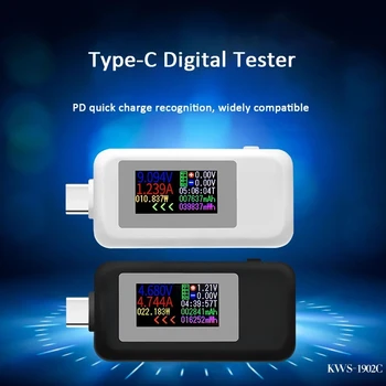 10 în 1 DC Tip C USB Tester de Curent 4-30V Tensiune de Metru de Distribuție Ampermetru Digital cu Monitor de Cut-off Indicator de Putere Banca Încărcător