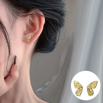 100% Argint 925 Cercei Fluture pentru Femei Fata de Insecte Simple de Design de Moda Bijuterii Cadou de Ziua Dropshipping