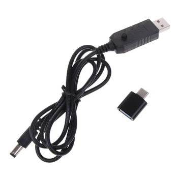 100cm QC3.0 USB C PD la 5V-12V 5.5x2.1mm Cablu de Alimentare pentru Orice 6V-12V Dispozitiv Dropship