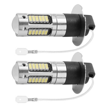 10buc H3 Super-Luminos LED-uri de Ceață de Conducere DRL Becuri Kit de 6000K Alb