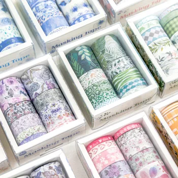 10buc mare și pădure serie Washi Tape Set de Hârtie Japoneză florale Autocolante Scrapbooking flori Adeziv Washitape Staționare