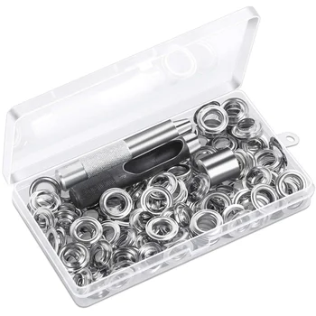 120 de Seturi Garnitura Ochiuri Tool Kit Garnitură Kit 1/2 Inch Ochiuri cu Instrumente și Cutie de Depozitare de Argint