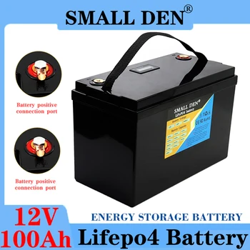 12V 100Ah Lifepo4 baterie display LED 0-1200W motor Pentru Solar RV UP 12.8 V Exterioare de alimentare mașină de Jucărie Cu BMS Tax Free