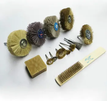 13pcs/set Sârmă de Oțel Perie de Lustruit Jante Set Kit pentru Rotative Dremel Set de scule Pentru Polish Sutchuenensis Rădăcină de Sculptură de Curățare