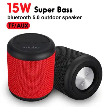 15w Difuzor Mini Bluetooth TWS Vorbitori IPX6 Wireless Portabil Sounbar Subwoofer cu Sunet Surround de 360 de Grade, Asistent de Voce