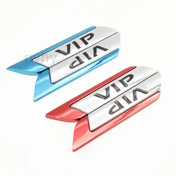 1Pair 3D Metal VIP Emblema, Insigna Parte Masina Fender Decalcomanii Autocolant Pentru Audi, Ford, Nissan, Toyota Turbo Honda Masina Styling Accesorii