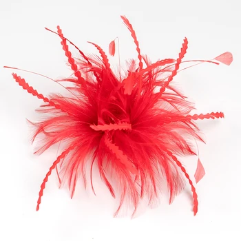 1Pieces Roșu Mireasa Brosa Șirag de mărgele Corsaj Clip de Păr Fascinator de Mireasa Hairband Broșă Pin pentru Copii, articole pentru acoperirea capului Accesoriu