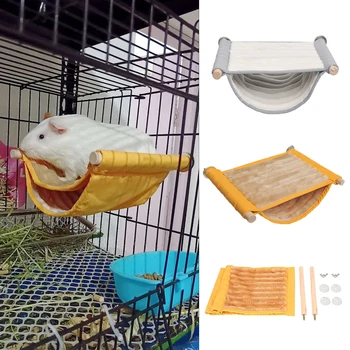 1buc animale de Companie Hamac Agățat Papagal Casa Nest Bed Pasăre Adăpost Hamster Nest Detașabil Cald Lavabil Strat Dublu de Flanel Cuib