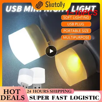 1~10BUC Mini USB Plug Lampa 5V Super Luminoase de Protecție a Ochilor Lumină de Carte Computer Mobil de Alimentare USB de Încărcare Mici, Rotunde LED Noapte