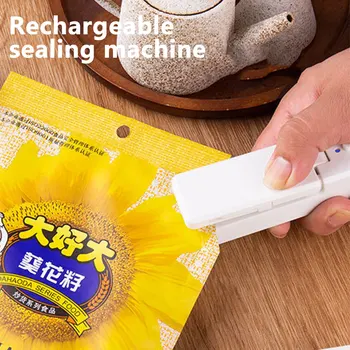 2 buc Sac de Plastic de Etanșare USB Reîncărcabilă 2-în-1 Mini Ambalaje Alimentare Vid Mașină de 400mAh Portabile Practice ustensile de Bucătărie