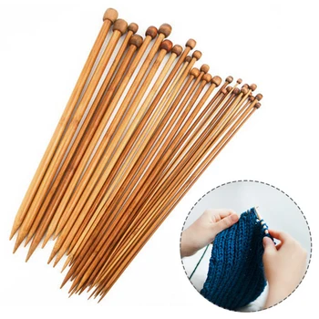 2 buc de 2,5-10 mm Bambus Andrea Unică a Subliniat Croșetat Cârlig pentru Pulover Țese Ciorapi de Tricotat Manual DIY Tricot Instrumente de Cusut
