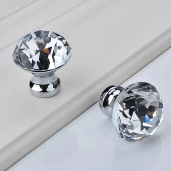 20-40mm Formă de Diamant, Design Colorat Cristal de Sticlă Butoane Dulap Sertar Trage Usa de Dulap de Bucătărie Garderobă se Ocupă de Hardware