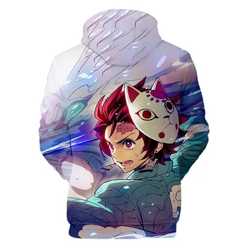 2021 Nou Anime 3D Demon Slayer Kimetsu nu Yaiba Cosplay Costum Kamado pulover Tanjirou Hanorace Hanorac Casual Hoodie straturi