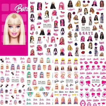 2023 Desene Animate Printesa Barbie Manichiura Autocolante Pentru Femei De Moda Figura Autocolante Unghiilor Bratz Fete Frumusete Diy Patch-Uri De Jucărie Decor Cadouri