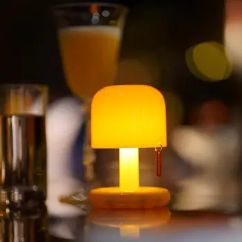 2023 Led Lumina de Noapte pentru a Dormi Bar de Cafea Decor Acasă Desktop Lampa de Noapte Creative USB Reîncărcabilă Ciuperci Stil