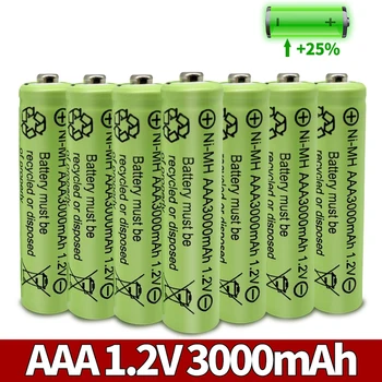 2023 Noi AAA 3000mAh 3A 1.2 V Nichel Hidrogen Galben Baterie Reîncărcabilă pentru MP3 RC Jucărie Lanterna LED-uri