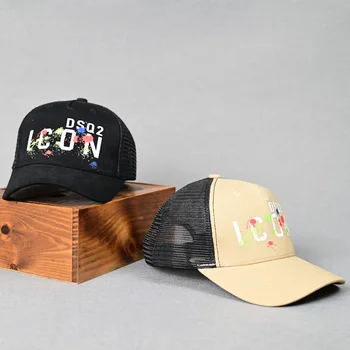 2023 Noi Dsq2 Brand ICON Scrisoare de Bumbac berretto da Baseball da donna berretto con visiera berretto da camionista decorativo Snap
