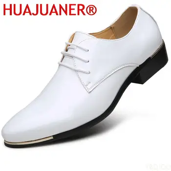 2023 Nou Bărbați Calitate Pantofi din Piele Pantofi de Nunta Alb Dimensiune 38-48 Negru din Piele Moale Om Pantofi Rochie