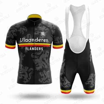2023 VLAANDEREN FLANDRA Ciclism Jersey Set Belgia Îmbrăcăminte de Biciclete Road Biciclete Tricouri Costum de Biciclete Salopete pantaloni Scurți MTB Ropa Maillot